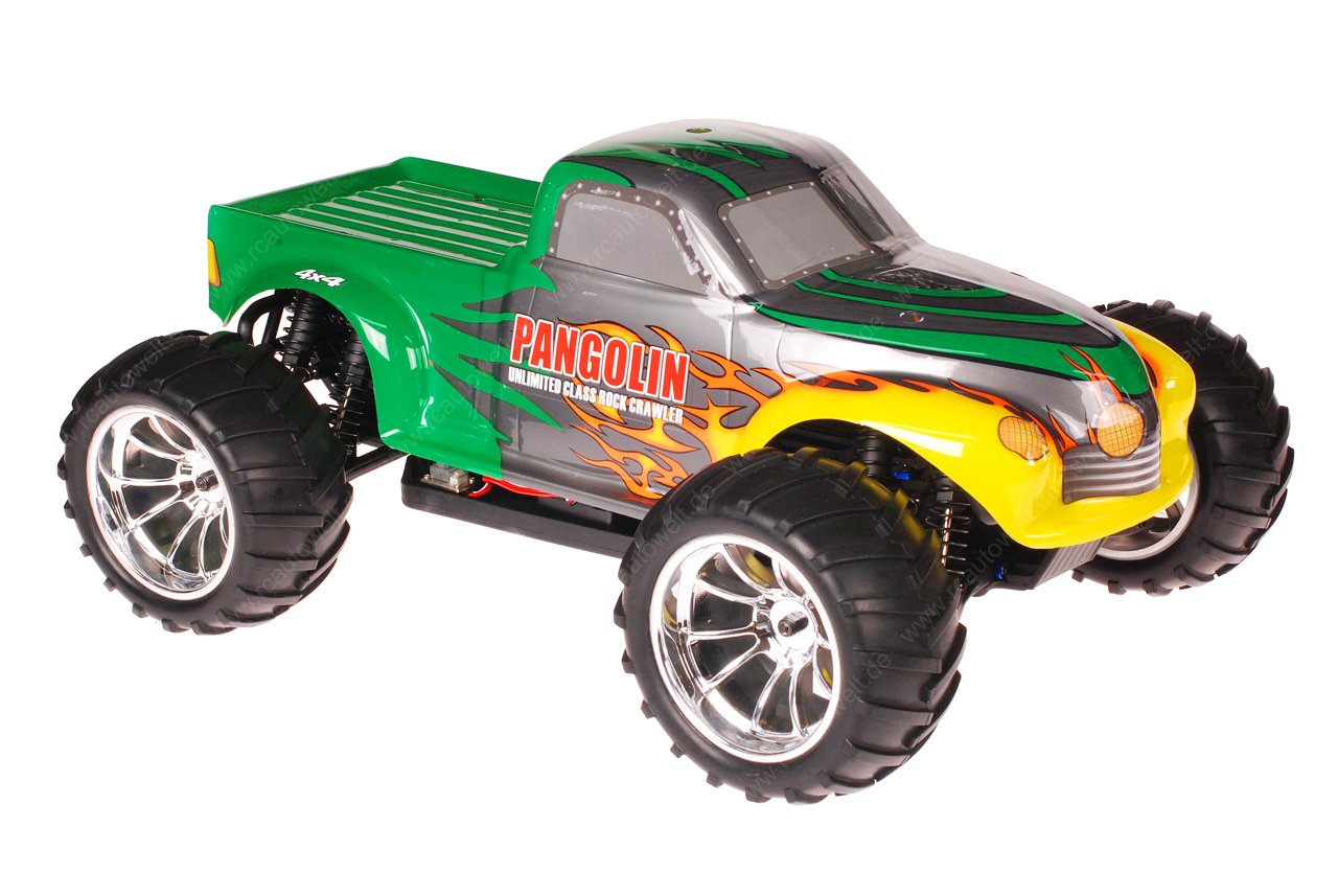 Himoto 1:10 EMXT-1BL Brushless RC Monster Truck Pangolin Green - Chromfelgen