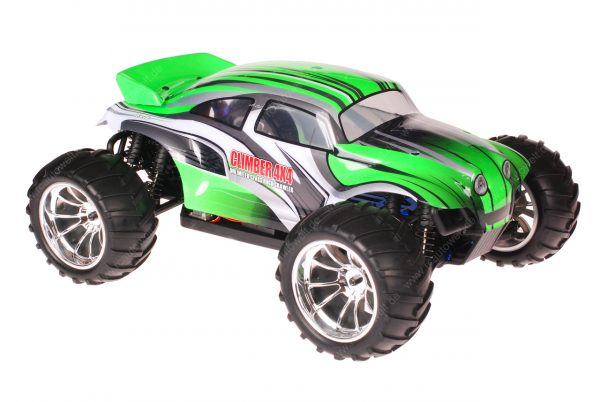 Himoto 1:10 EMXT-1BL Brushless RC Monster Truck Baja Beetle Green - Chromfelgen