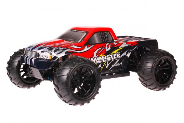 HSP 1zu10 Brushed Brontosaurus RC Monster Truck Black Red