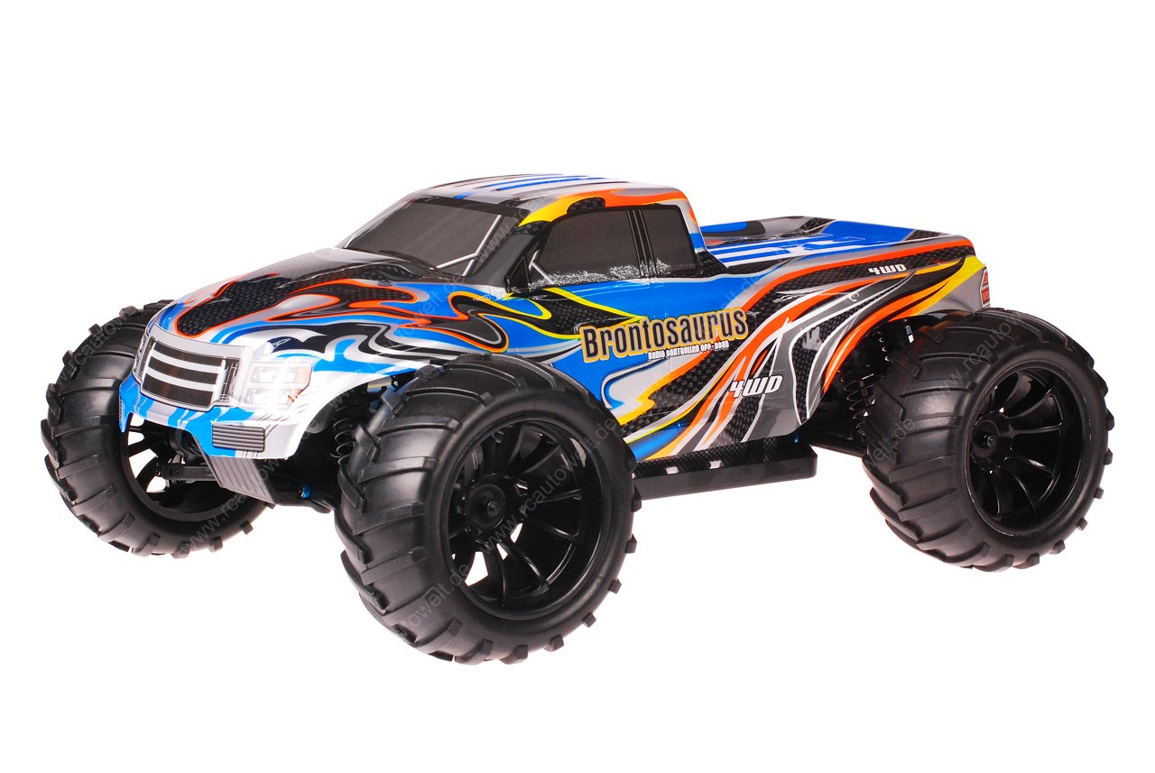 HSP 1zu10 Brushed Brontosaurus RC Monster Truck Blue Spider