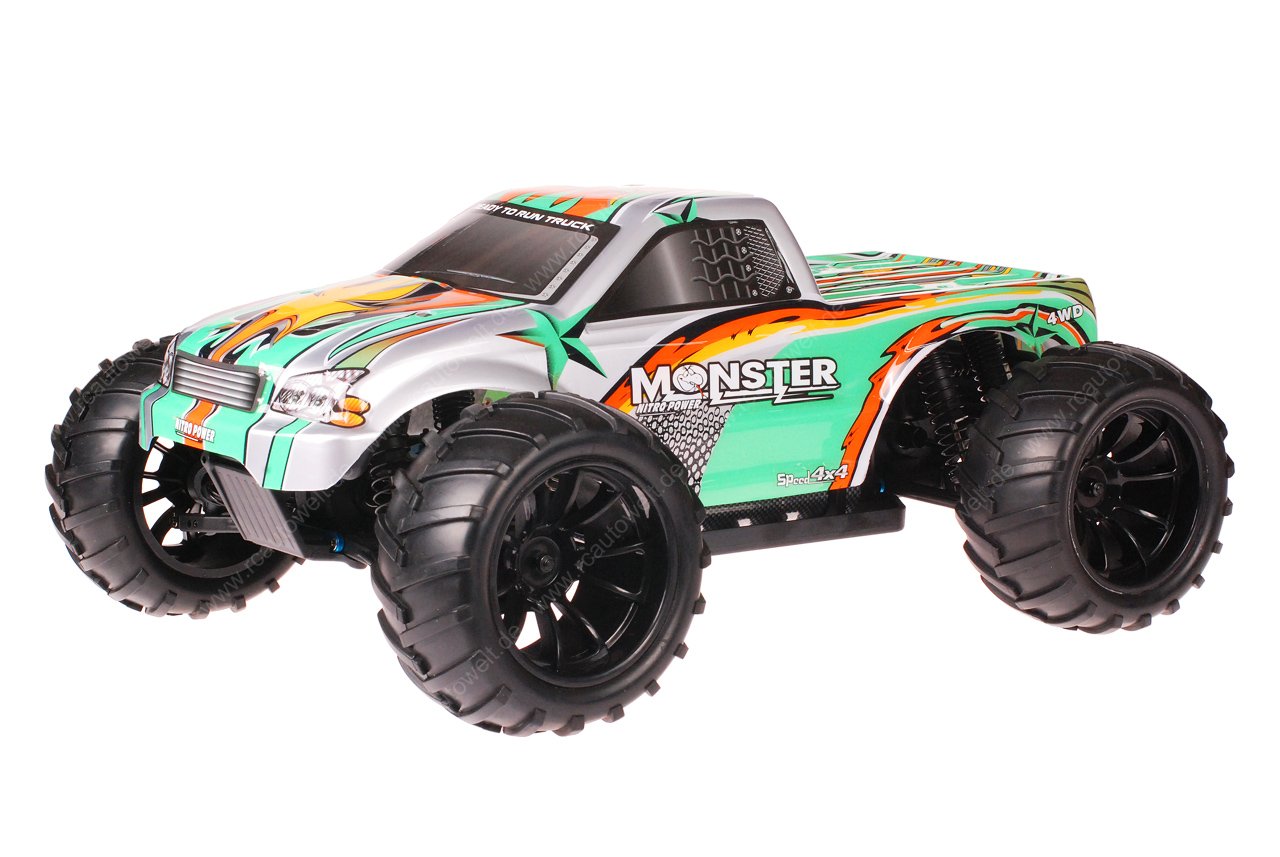 HSP 1zu10 Brushed Brontosaurus RC Monster Truck Green Star
