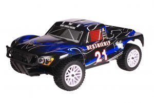 HSP 1zu10 Brushed Destrier RC Short Course Truck Blue Smoke
