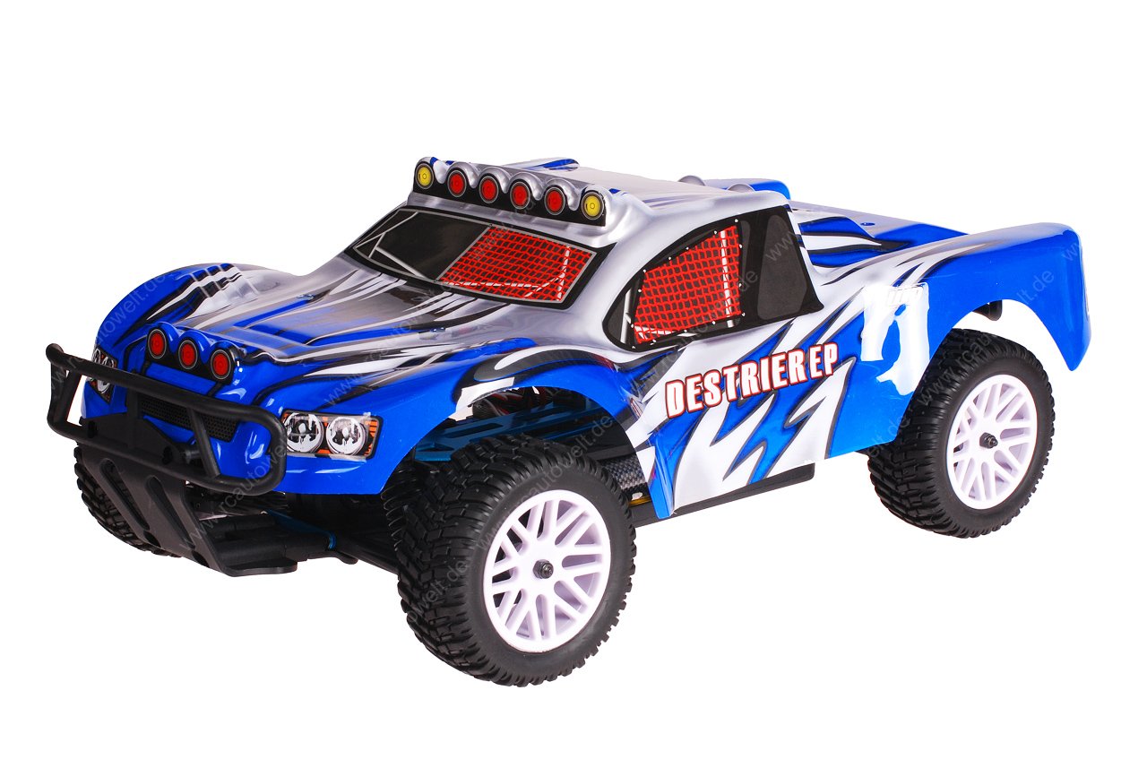HSP 1zu10 Brushed Destrier RC Short Course Truck Dracul Blue