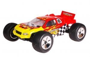 HSP 1zu10 Brushed Eamba RC Truggy Tribeshead Red Flames