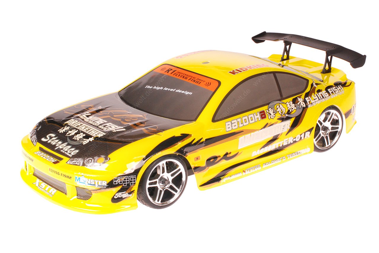 HSP 1zu10 Brushed RC Auto Bad Boy Yellow Carbon