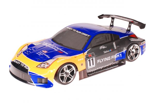 HSP 1zu10 Brushed RC Auto Porsche 911 Carrera Orange Carbon