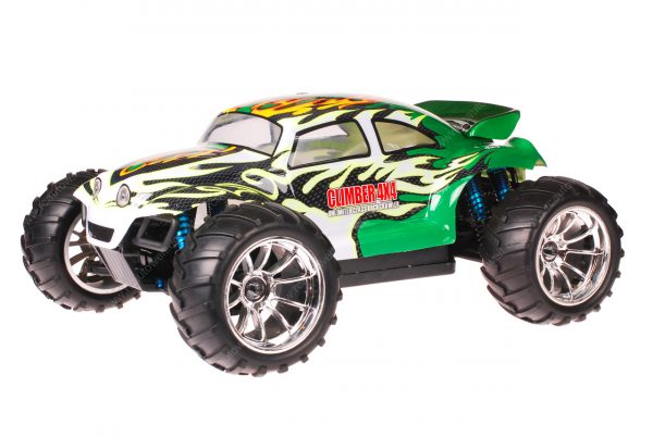HSP 1zu10 Brushless Brontosaurus PRO RC Monster Truck Baja Beetle Green White