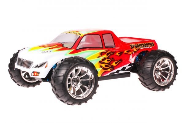 HSP 1zu10 Brushless Brontosaurus PRO RC Monster Truck White Red
