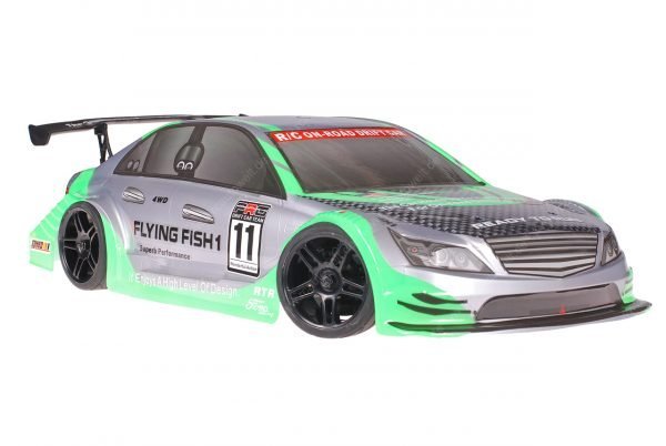 Himoto 1zu10 Brushed Nascada Onroad RC Auto Mercedes Green Carbon