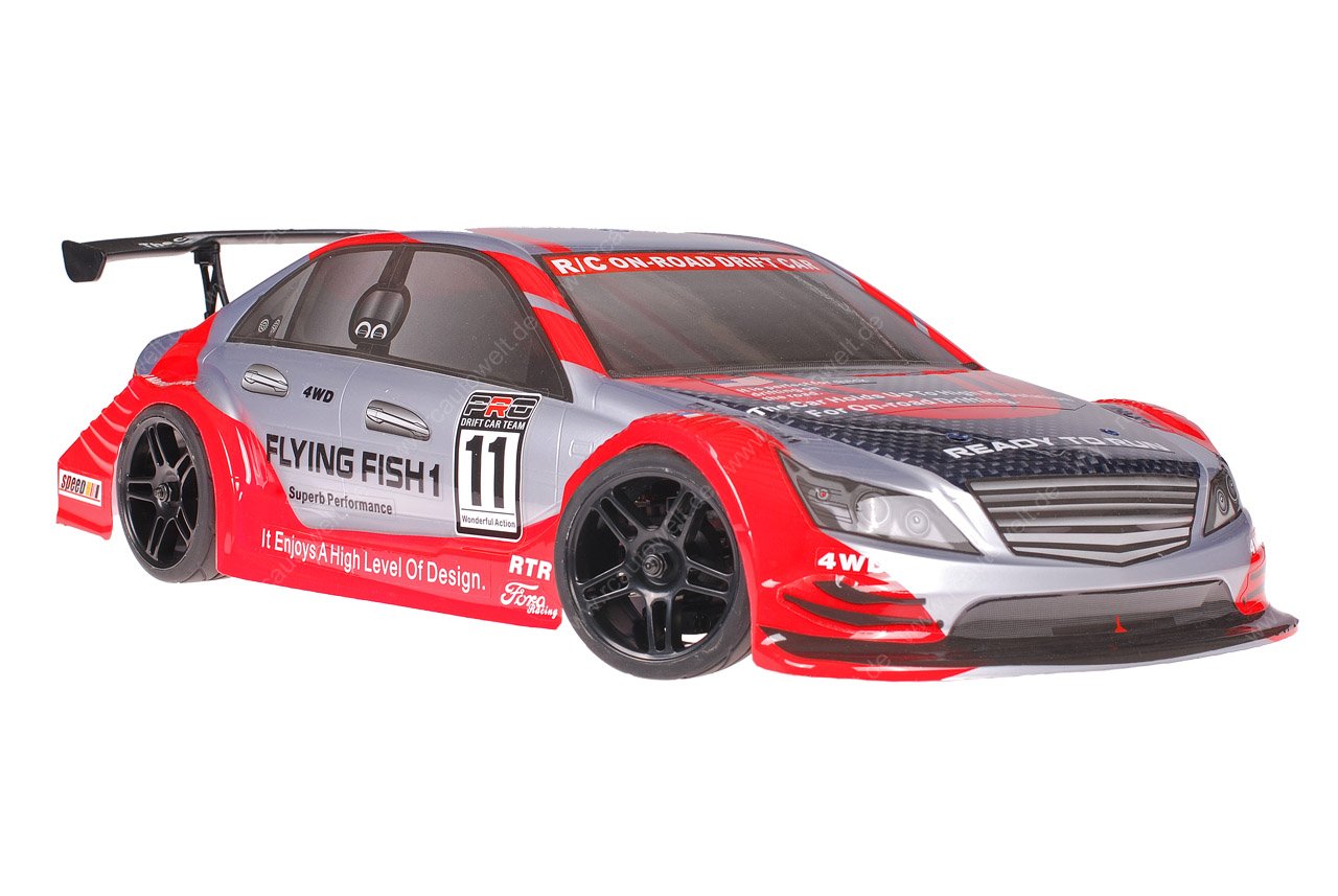Himoto 1zu10 Brushed Nascada Onroad RC Auto Mercedes Red Carbon