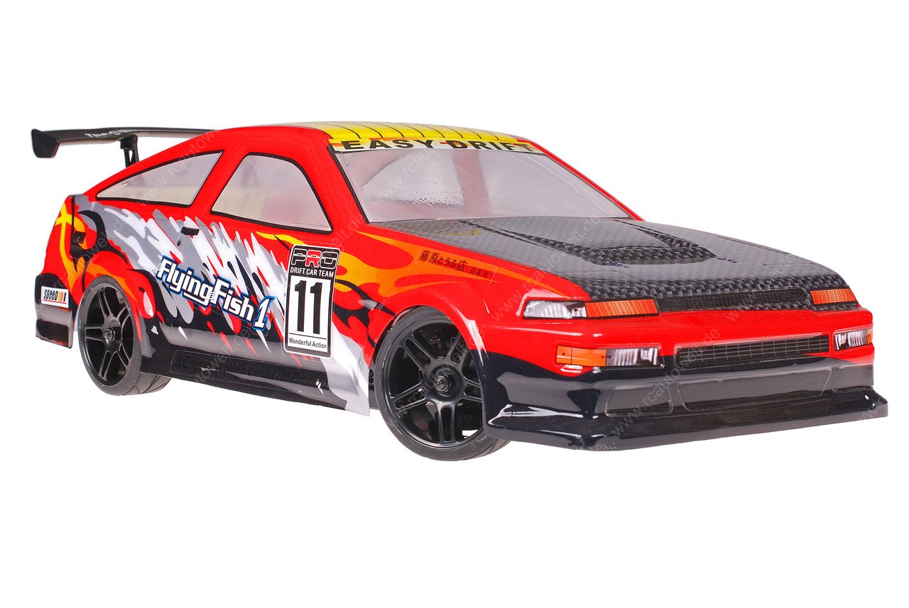 Himoto 1zu10 Brushed Nascada Onroad RC Auto Porsche Red Carbon