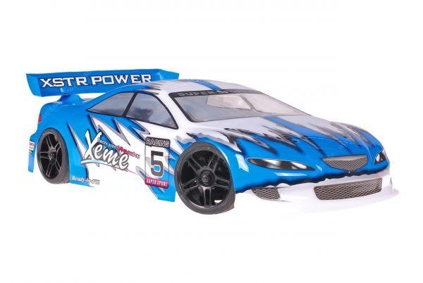 Himoto 1zu10 Brushed Nascada Onroad RC Auto Xeme Blue Metal