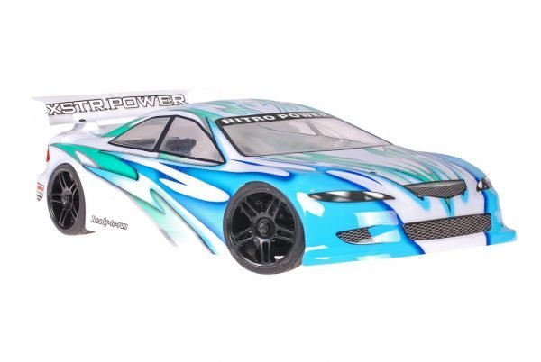 Himoto 1zu10 Brushed Nascada Onroad RC Auto Xeme Blue White