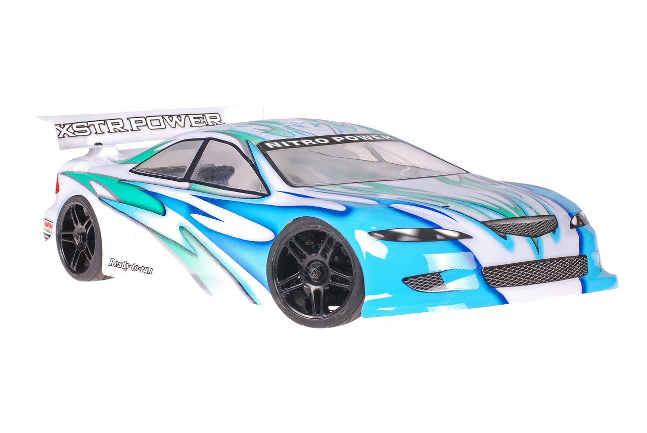 Himoto 1zu10 Brushed Nascada Onroad RC Auto Xeme Blue White