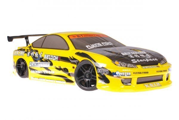 Himoto 1zu10 Brushless Nascada Onroad RC Auto Bad Boy Yellow Carbon