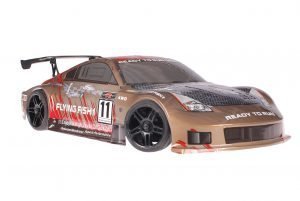 Himoto 1zu10 Brushless Nascada Onroad RC Auto Porsche 911 Carrera Gold Carbon 1