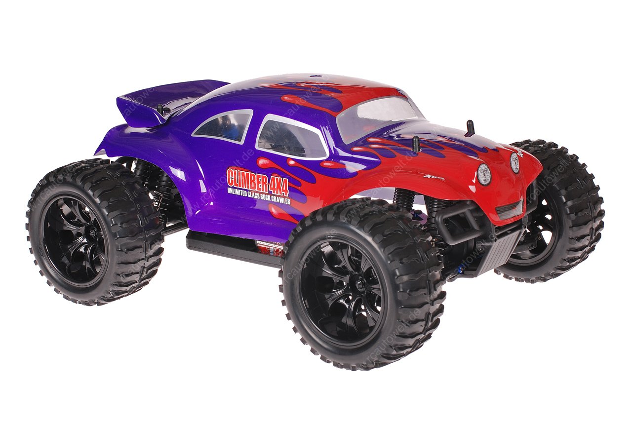 Himoto 1zu10 EMXT-1BL Brushless RC Monster Truck Baja Beetle Purple