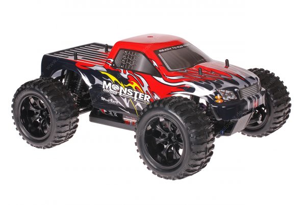 Himoto 1zu10 EMXT-1BL Brushless RC Monster Truck Black Red