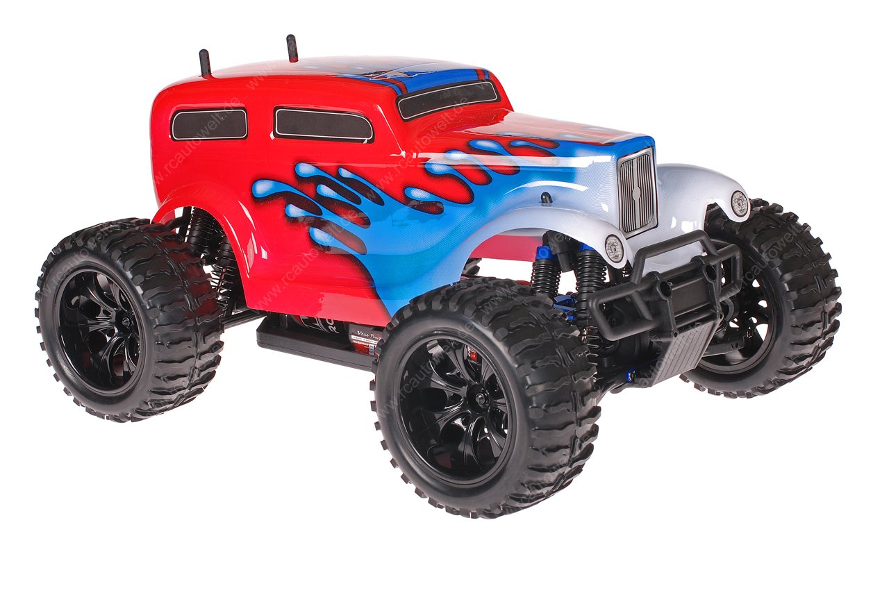Himoto 1zu10 EMXT-1BL Brushless RC Monster Truck Undertaker Red
