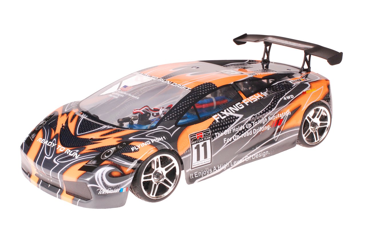 HSP 1zu10 Brushless Xeme PRO RC Auto Lamborghini Orange Carbon